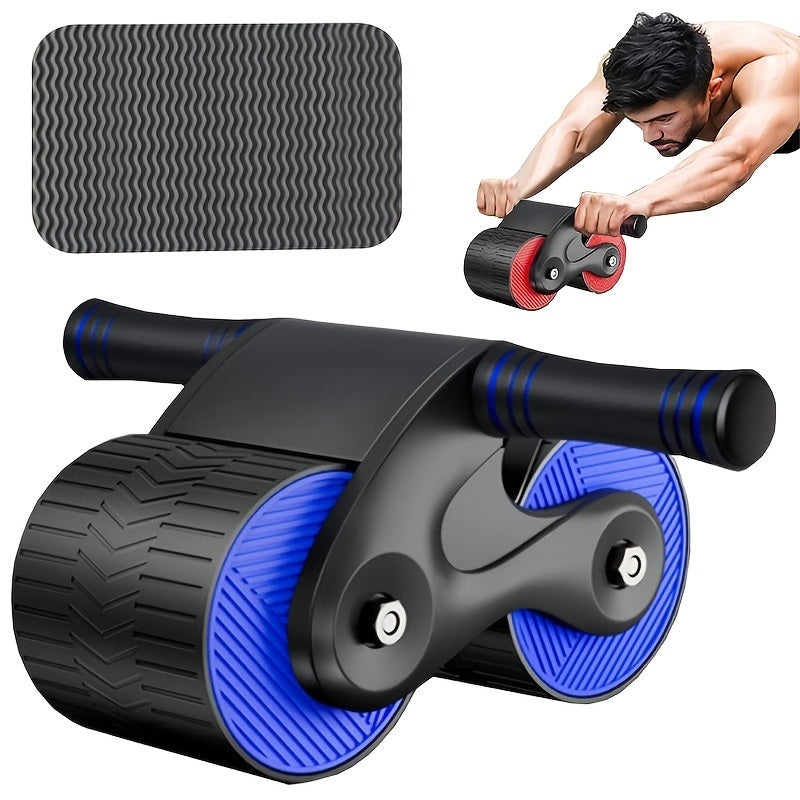1pc Rebound Abdominal Roller Wheel For Abdominal Exercise Fitness With Knee Mat; Home Fitness Equipment For Abs Workout
