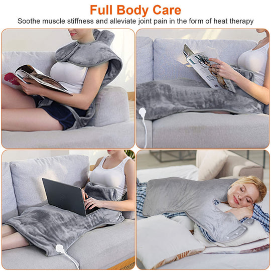 36.6x22in Electric Heating Wrap for Neck Shoulder Fast Heating Pad Mat Heated Neck Wrap